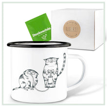 Charger l'image dans la galerie, Tasse émaillée – Pompe à chat à hélium: 300 ml
