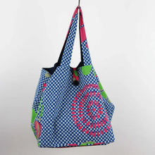 Charger l'image dans la galerie, Cabas en coton upcycling Ichimatsu Marine
