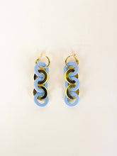 Charger l'image dans la galerie, Boucles d'oreilles Entrelac jaune et bleu

