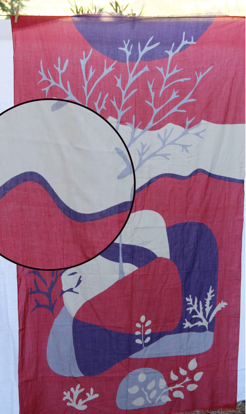 Foulard Coton Bio Luna Rouge