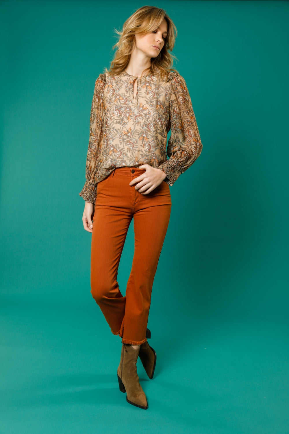 DENIM TROMPETTE COGNAC