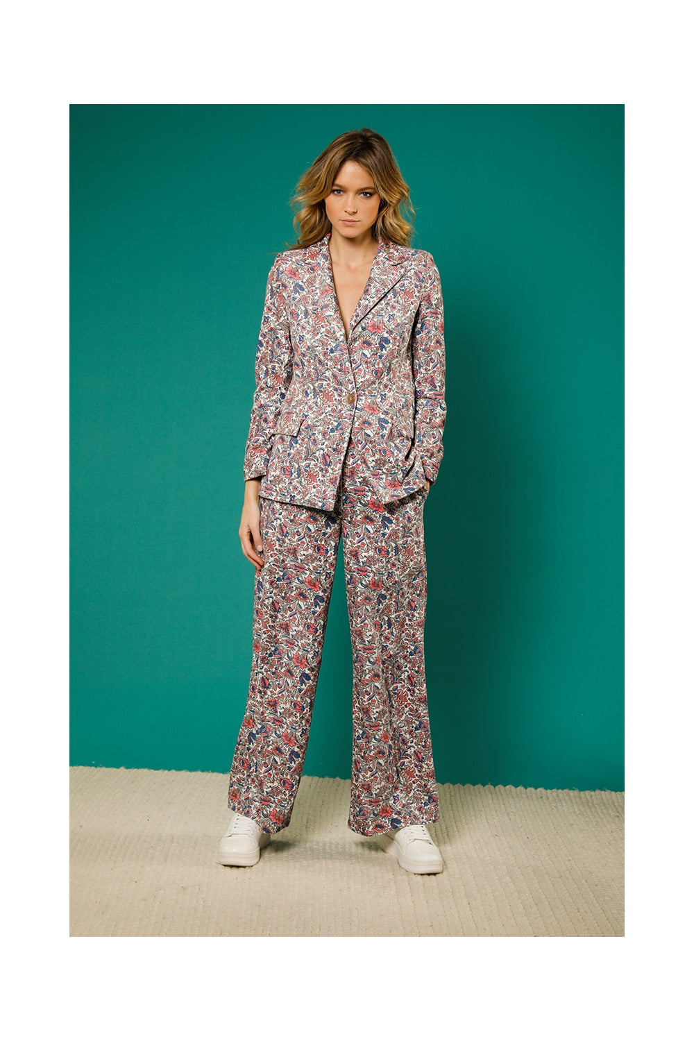 PANTALON PINK CACHEMIRE FLOWER VELOURS